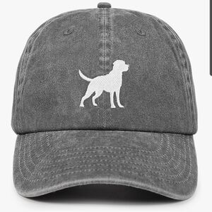 Washed Cotton Vintage Look Labrador  Embroidered Adjutable Cap